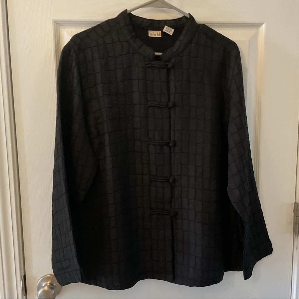 Linden Hill Women’s XL Black Long Sleeve Button Down Jacket